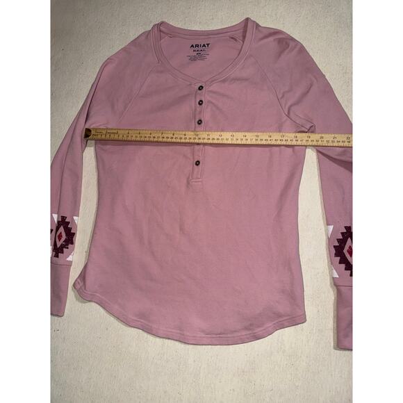 Ariat real women’s long sleeve Henley shirt - Picture 5 of 14